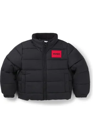 HUGO BOSS Chaqueta acolchada repelente al agua con capucha oculta para niños