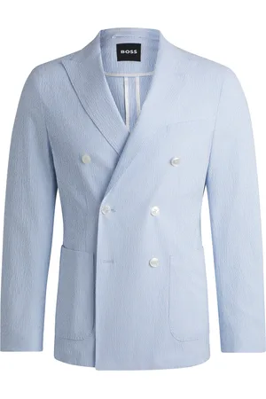 HUGO BOSS Americana slim fit de sirsaca de algodón elástico