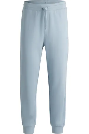 HUGO BOSS Pantalones de chándal en felpa de algodón con logo estampado