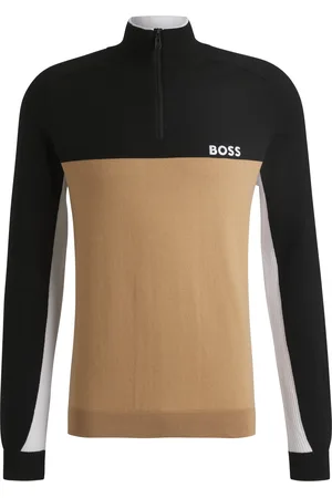 HUGO BOSS Jersey regular fit de algodón con bloques de color