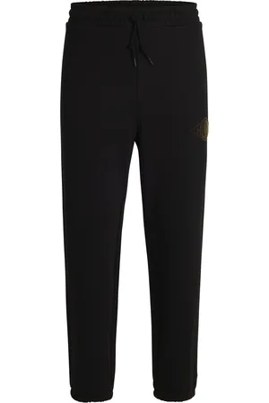 HUGO BOSS Pantalones de chándal en felpa de algodón con logo bordado