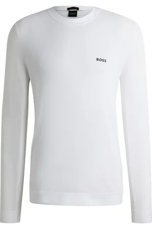 HUGO BOSS Jersey regular fit de algodón con detalle de logo estampado