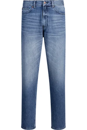 HUGO BOSS Jeans relaxed tapered fit en denim con lavado vintage