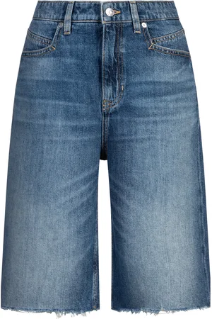 HUGO BOSS Shorts vaqueros por la rodilla con dobladillo sin rematar