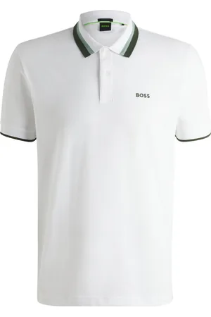 HUGO BOSS Polo Paddy activo con rayas en contraste
