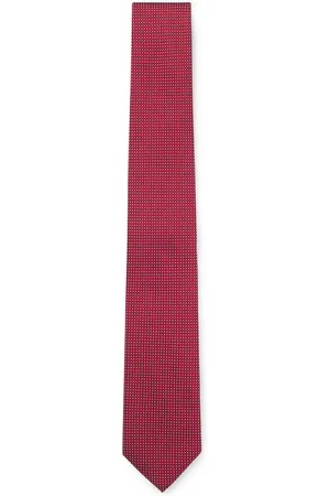 HUGO BOSS Corbata de mezcla de seda con estampado en jacquard
