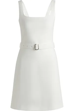 HUGO BOSS Vestido con cinturón y tirantes anchos
