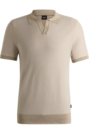 HUGO BOSS Jersey de algodón con cuello Johnny