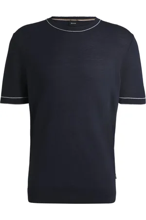 HUGO BOSS Sudadera en mezcla de lino con ribeteado