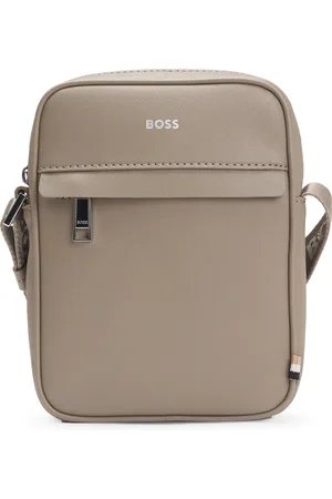 HUGO BOSS Bolso mensajero con raya de la marca y detalle de logo