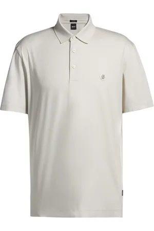 HUGO BOSS Polo de algodón mercerizado con monograma doble