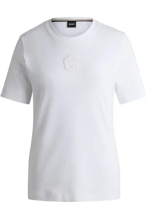 HUGO BOSS Camiseta de interlock de algodón con monograma Double B