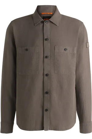 HUGO BOSS Camisa oversize fit de lino