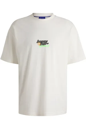 HUGO BOSS Camiseta oversize fit de algodón con logo Happy
