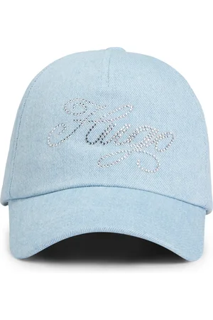 HUGO BOSS Gorra en denim con logo tachonado de cristales
