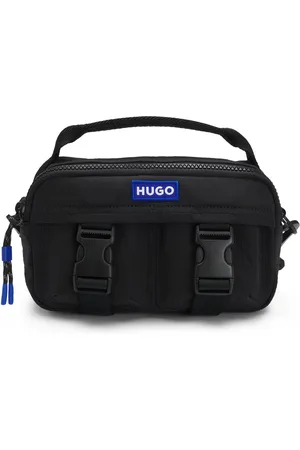 HUGO BOSS Bolso mensajero con etiqueta con logo azul