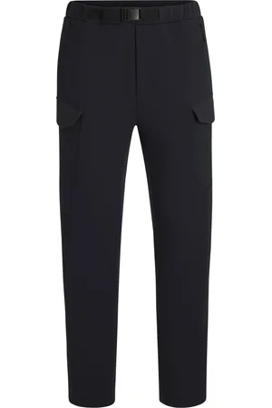HUGO BOSS Pantalones de chándal superelásticos con paneles de arpillera
