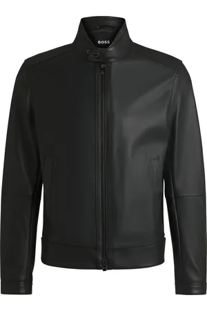 HUGO BOSS SELECTED BY SHOHEI OHTANI Cazadora regular fit en piel de napa granulada