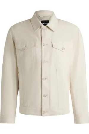 HUGO BOSS Chaqueta regular fit de ante