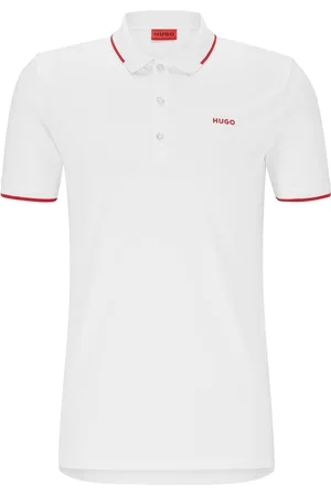 HUGO BOSS Polo slim fit de algodón elástico con logo estampado