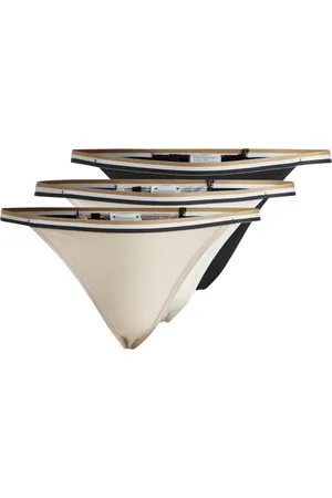 HUGO BOSS Paquete de tres tangas con detalle de rayas de la marca en la cintura
