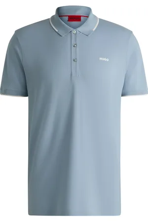 HUGO BOSS Polo slim fit de algodón elástico con logo estampado