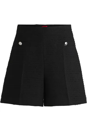 HUGO BOSS Shorts de bouclé con botones con logo apilado