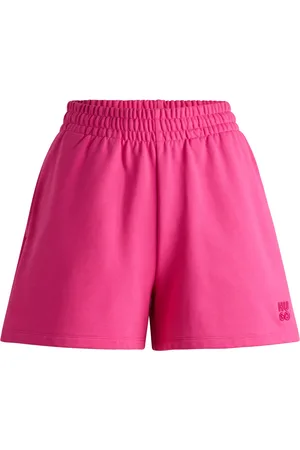 HUGO BOSS Shorts en felpa de algodón con logo bordado