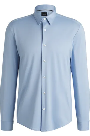 HUGO BOSS Camisa slim fit en tejido elástico técnico con estructura