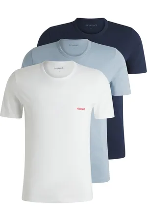 HUGO BOSS Paquete de tres camisetas interiores de punto de algodón