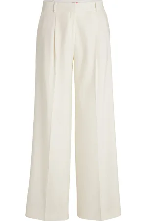 HUGO BOSS Pantalones regular fit en mezcla de lino