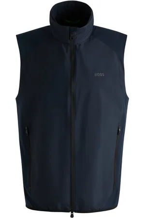 HUGO BOSS Chaleco de golf repelente al agua con detalles reflectantes decorativos