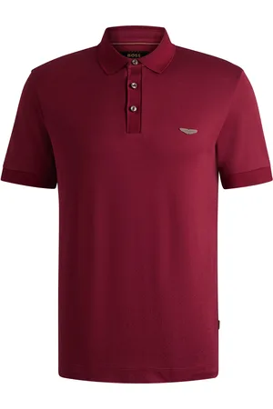 HUGO BOSS Polo x ASTON MARTIN de seda y algodón con jacquard en degradado