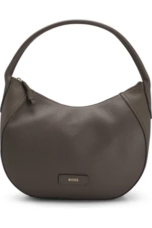 HUGO BOSS Bolso bandolera en piel granulada con letras de logo