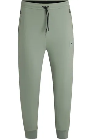 HUGO BOSS Pantalones de chándal en algodón elástico con parche de logo