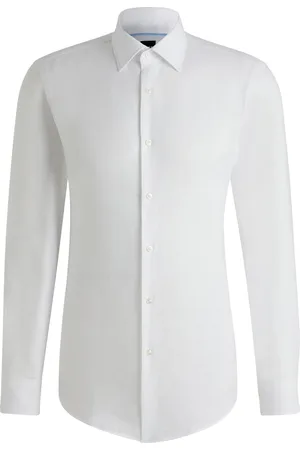 HUGO BOSS Camisa slim fit en lino italiano