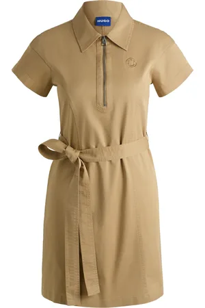 HUGO BOSS Vestido mini con cremallera y logo de Happy