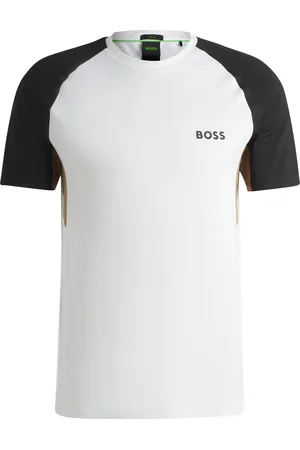 HUGO BOSS Camiseta deportiva con bloques de color en tejido que absorbe la humedad