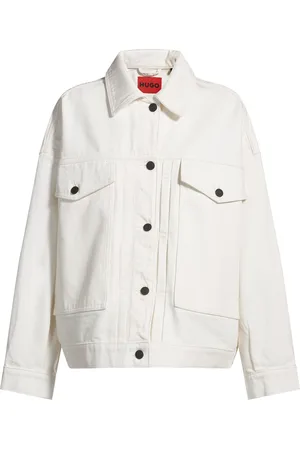 HUGO BOSS Cazadora oversize fit de denim rígido