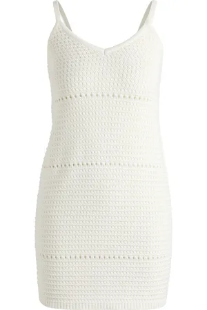 HUGO BOSS Vestido de punto de malla con tirantes finos