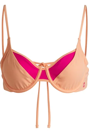 HUGO BOSS Top de bikini acolchado en dos tonos con diseño a capas
