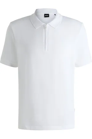 HUGO BOSS Polo de algodón con estructura de sirsaca