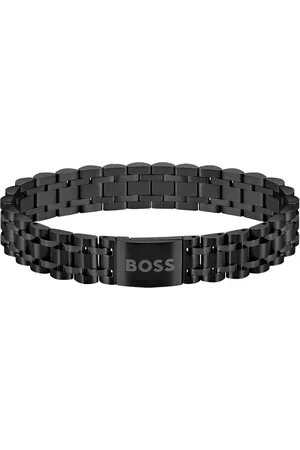 HUGO BOSS Brazalete de acero con cierre magnético con logo