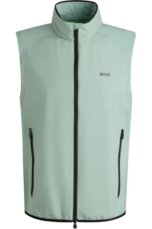 HUGO BOSS Chaleco de golf repelente al agua con detalles reflectantes decorativos