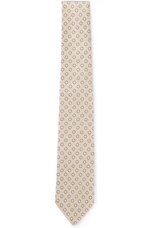 HUGO BOSS Corbata de seda elaborada en Italia con motivo en jacquard