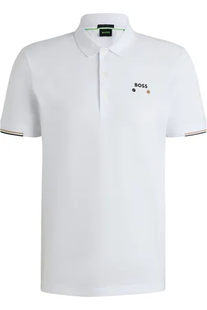 HUGO BOSS Polo Paddy activo de algodón mercerizado con detalles de cuadrícula