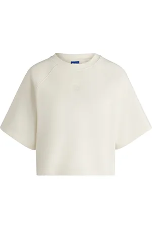 HUGO BOSS Camiseta de felpa de algodón con logo Happy