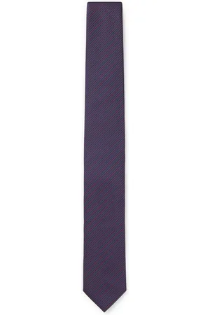 HUGO BOSS Corbata de micropuntos en jacquard de seda