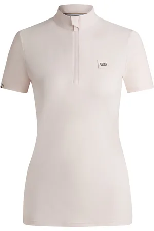 HUGO BOSS Camisa de exhibición para equitación en tejido elástico de canalé