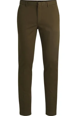 HUGO BOSS Chinos slim fit en tejido de gabardina de algodón elástico